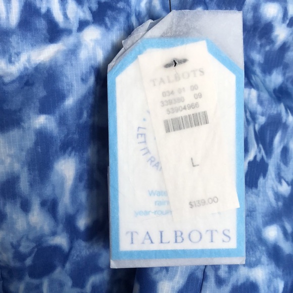 NWT Talbots hooded water resistant tie dye jacket - Picture 7 of 8